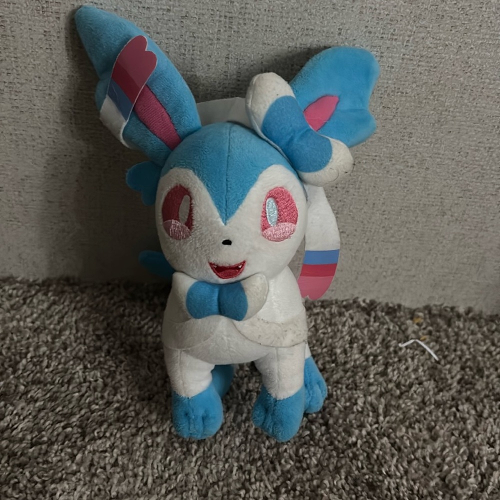 Blue, Pink and white Pokemon Sylveon 8”